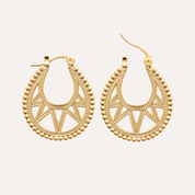 Créoles plaqué or arabesque