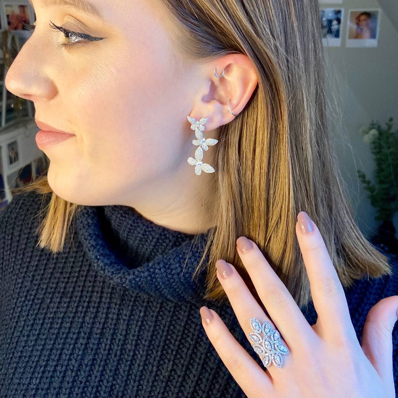 Boucles d'oreilles argent chic