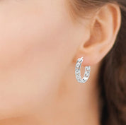 Boucles d'oreilles créoles argent maille gourmette