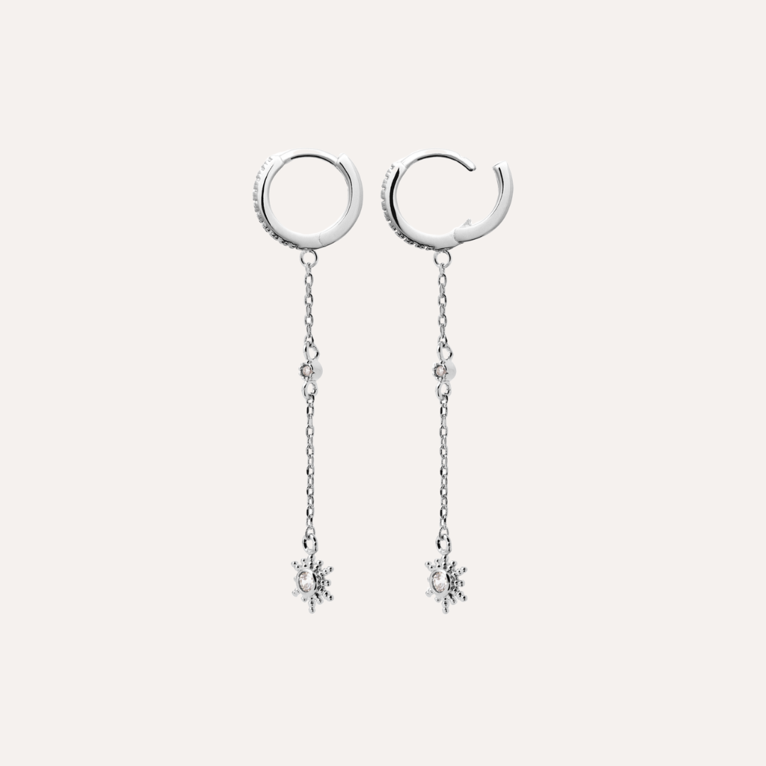 Boucles d'oreilles pendantes argent