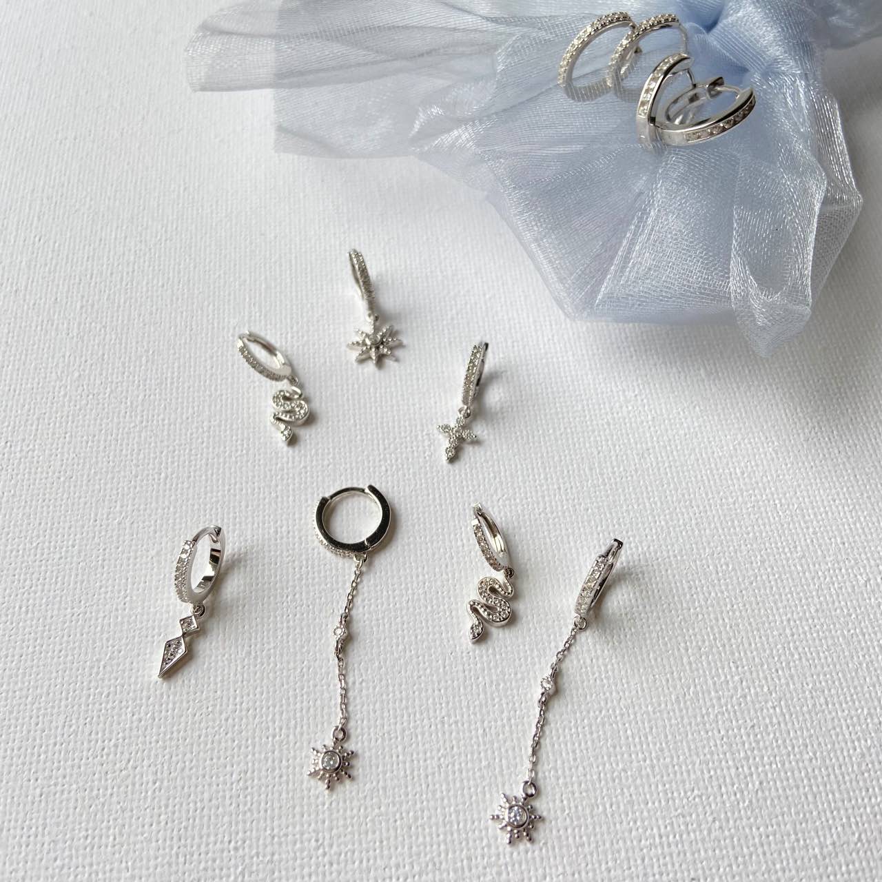 Boucles argent femme