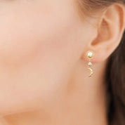 Boucles d'oreilles Soleil lune