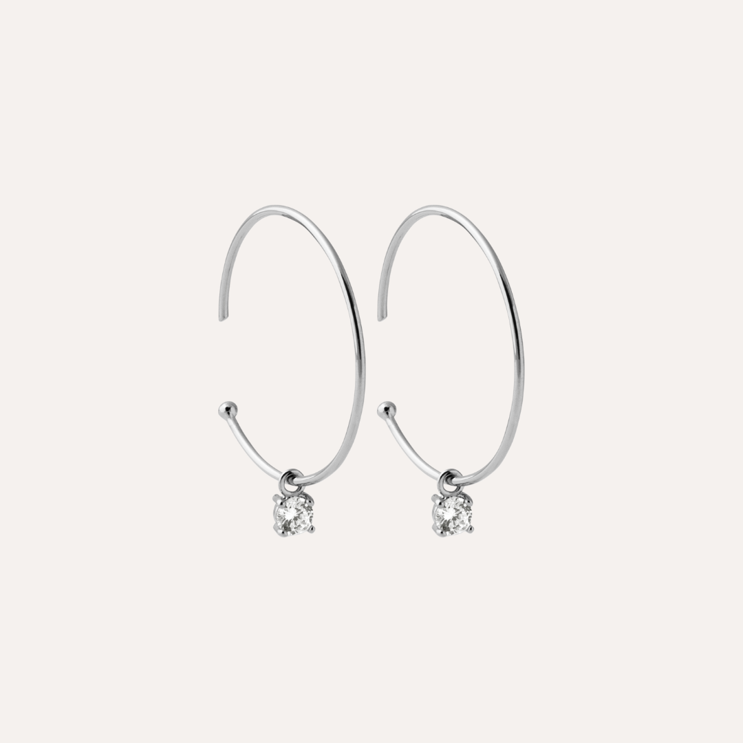 Créoles fines argent