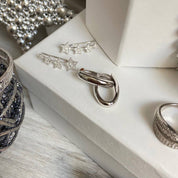 Boucles d'oreilles argent rhodié