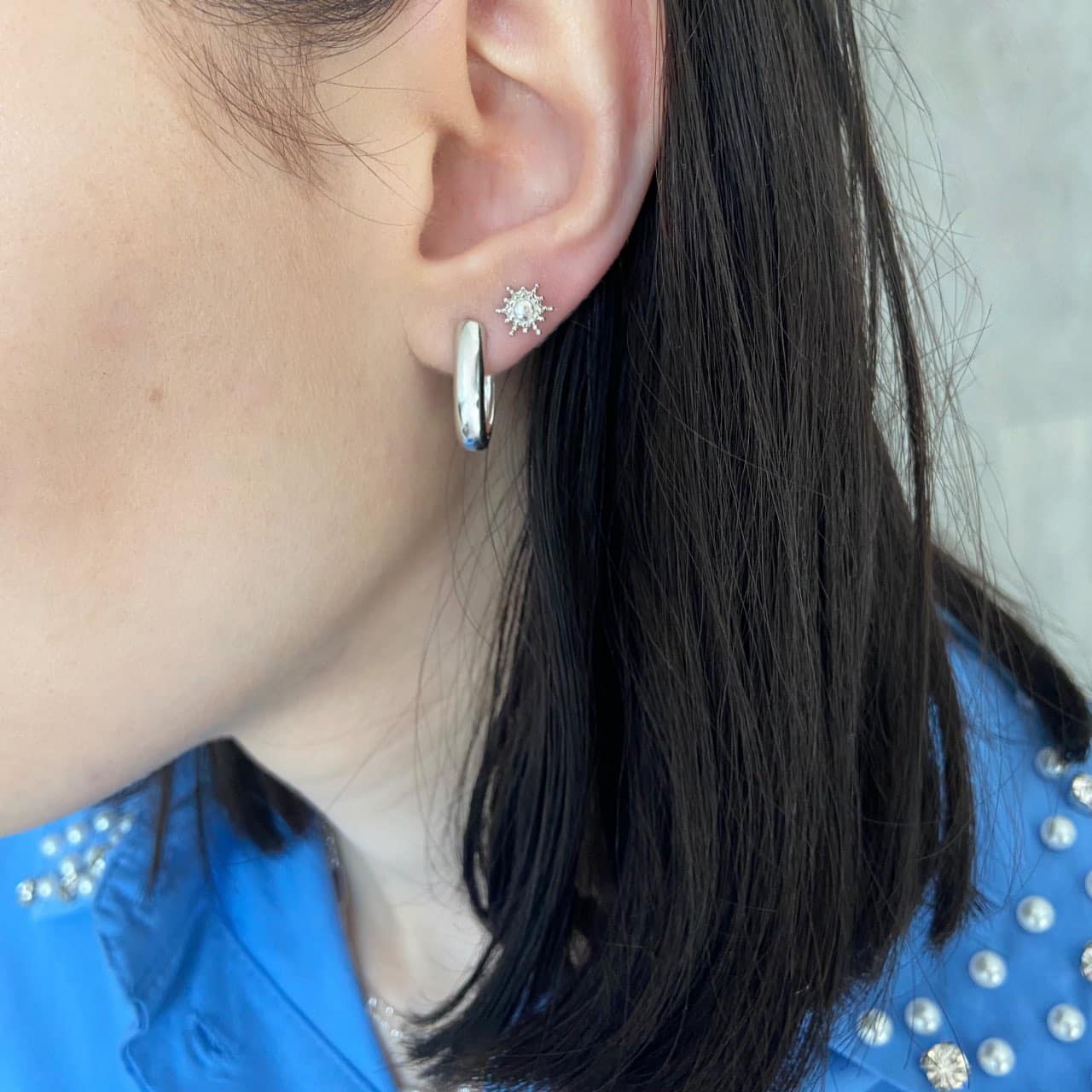 Boucles d'oreilles argent tendance