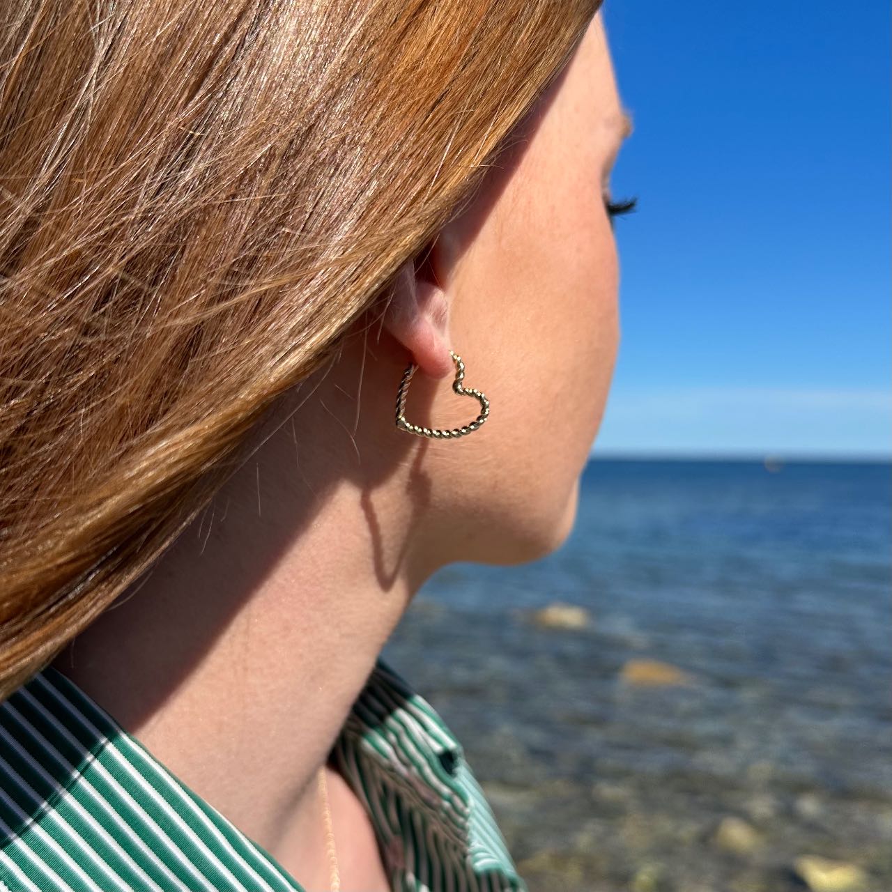 créoles coeur plaqué or