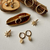 Boucles créoles plaqué or étoile