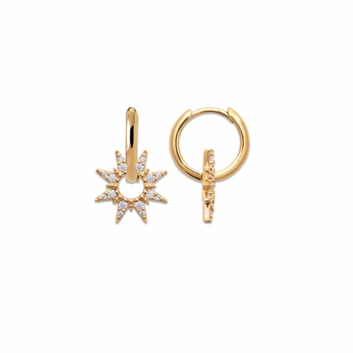 Boucles créoles plaqué or étoile