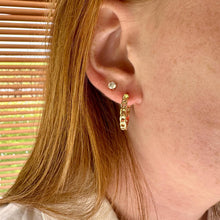 Boucles créoles chaîne plaqué or ajourées