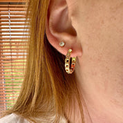 Boucles créoles plaqué or chaine ajourée