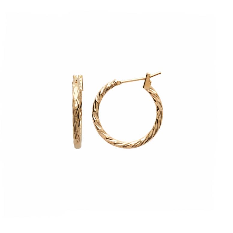 Créoles plaqué or ciselées Esmeralda