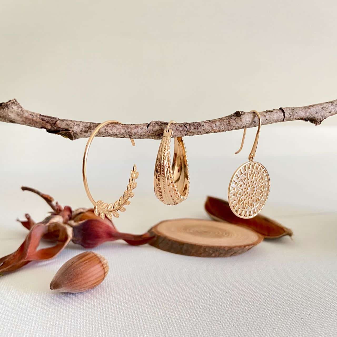 Boucles d'oreilles créoles plaqué or