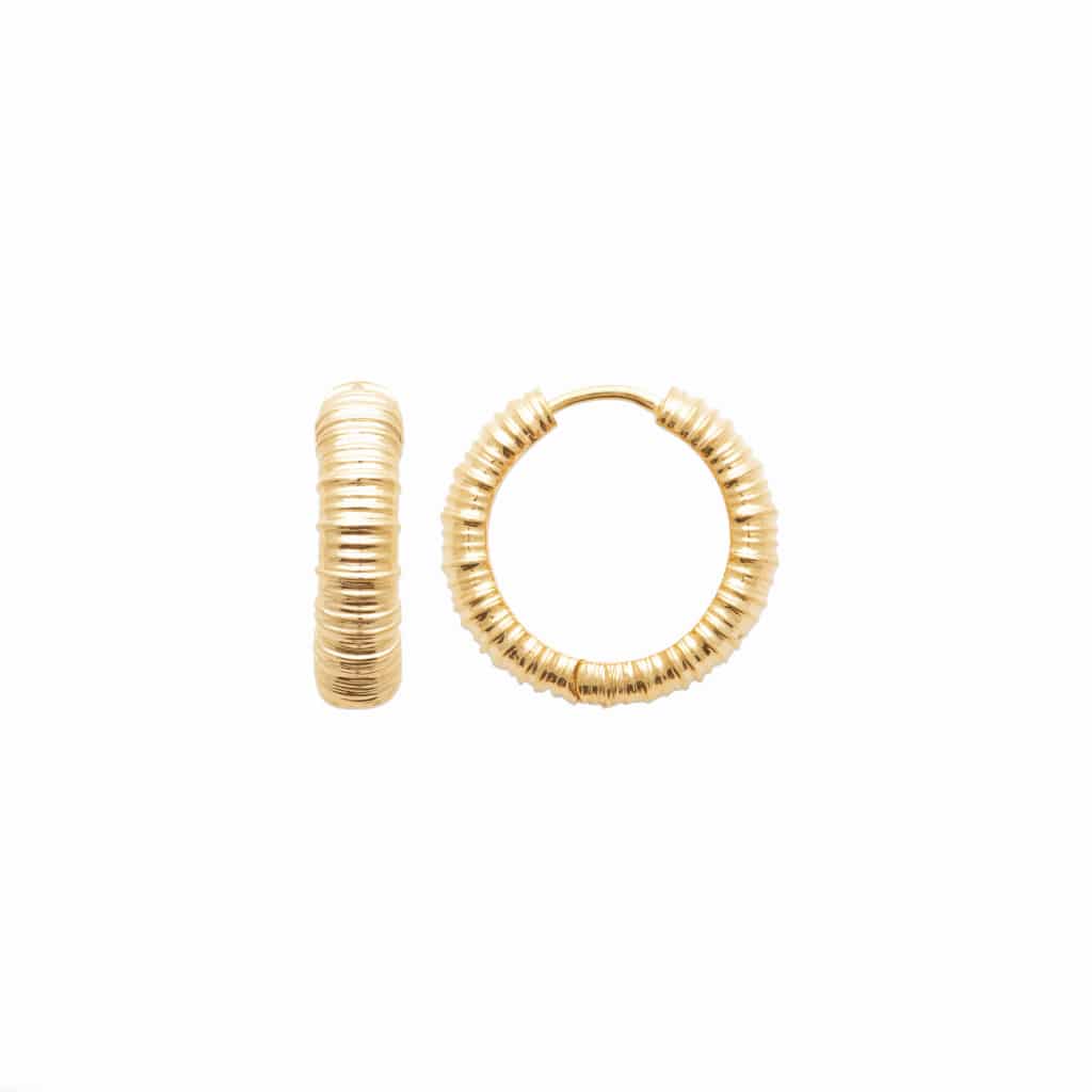 Boucles d'oreilles créoles plaqué or 18 carats