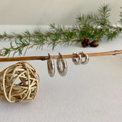 Créoles argent rhodié 925/000