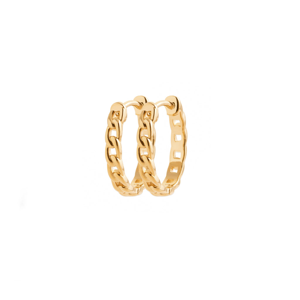 Créoles plaqué or chaîne ajourée