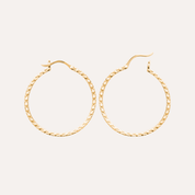 Créoles ciselées plaqué or