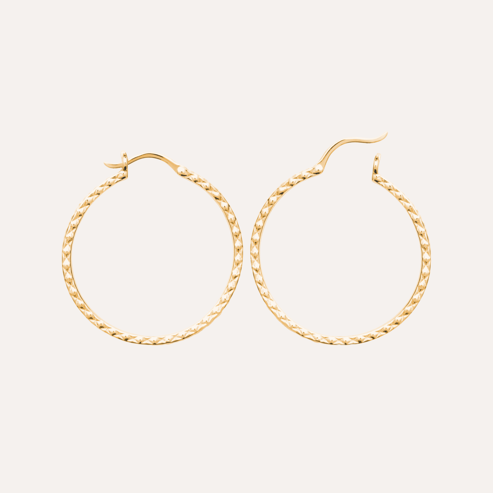 Créoles ciselées plaqué or