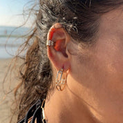 créoles femme plaqué or maille chaîne