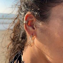 créoles femme plaqué or maille chaîne