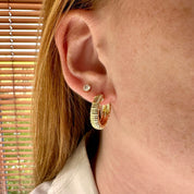 Boucles créoles plaqué or relief