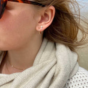 Boucles d'oreilles croix plaqué or