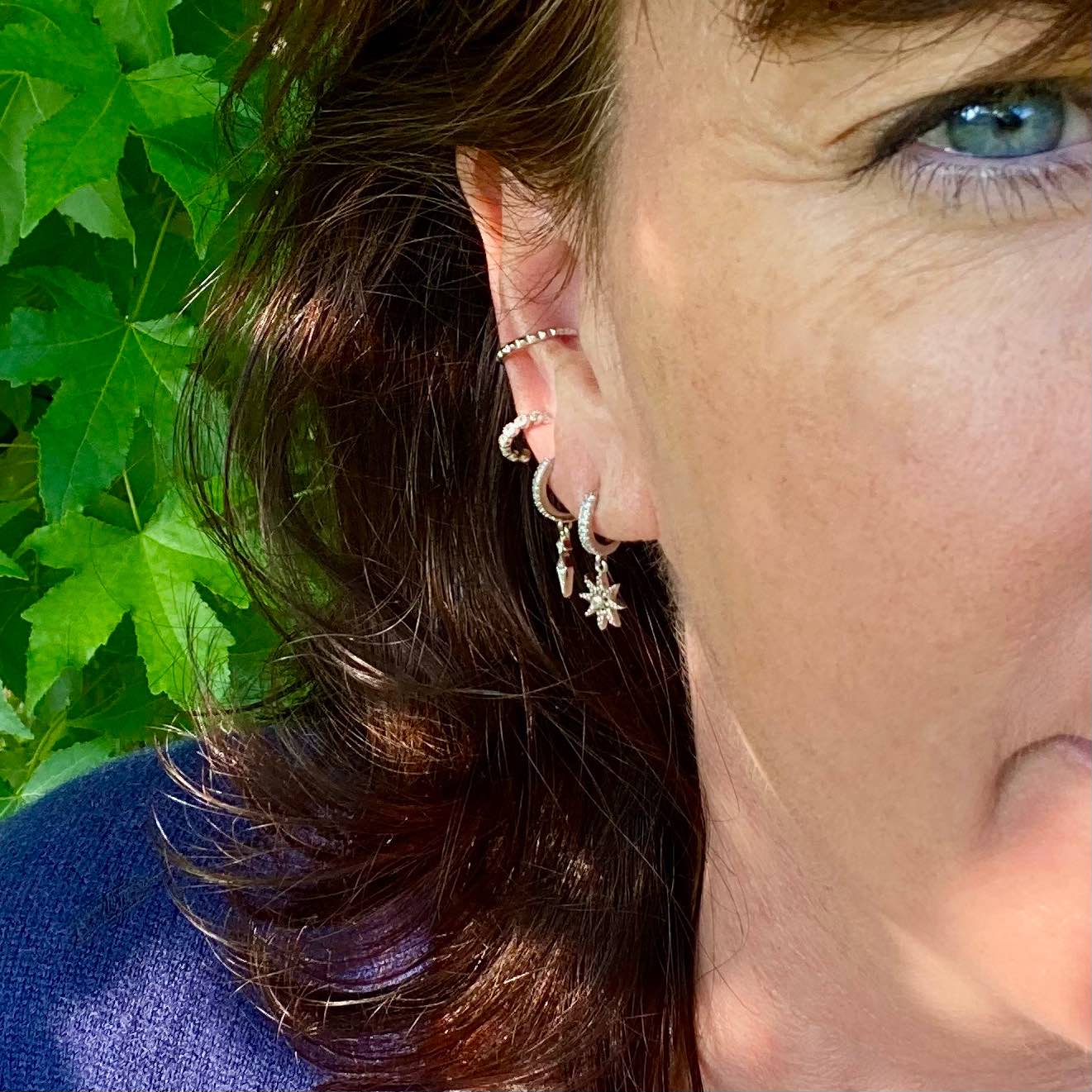 Boucles d'oreilles argent rhodié