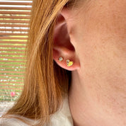 Boucles puces plaqué or coeur