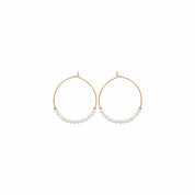 Créoles plaqué or pierre de lune