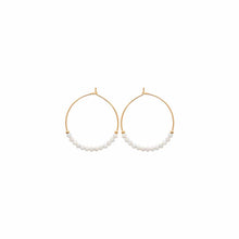 Créoles plaqué or pierre de lune