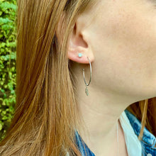 boucles creoles fines argent avec plume