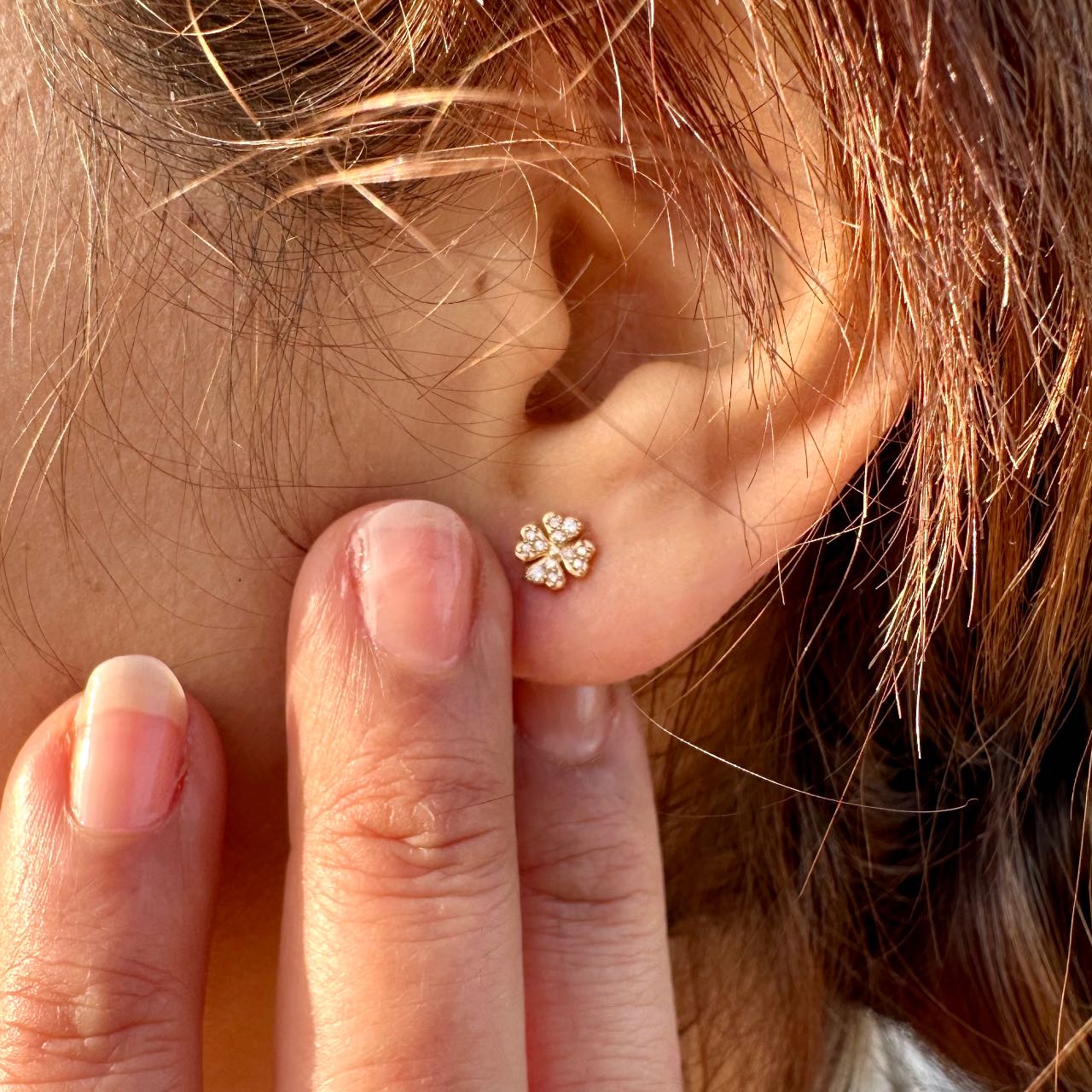 Boucles puces trèfle