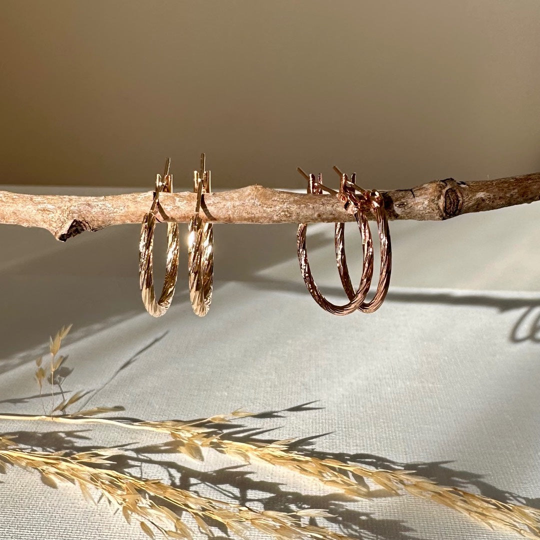 créoles plaqué or rose