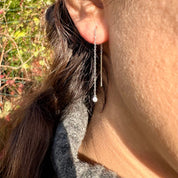 Boucles pendantes argent