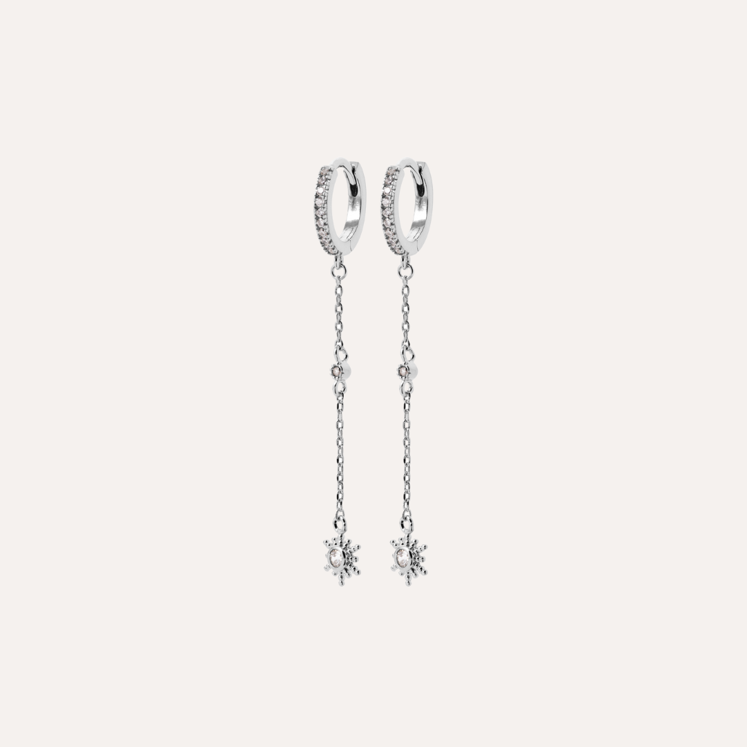 Boucles d'oreilles pendantes argent