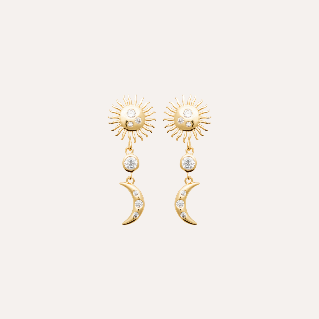 Boucles d'oreilles Soleil Lune Summer