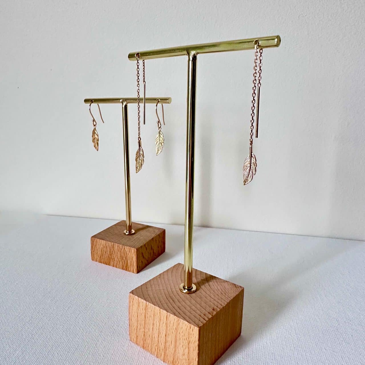 Boucles d'oreilles pendantes plaqué or