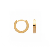 Petites créoles plaqué or bords lisses