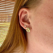 Boucles puces plaqué or carré