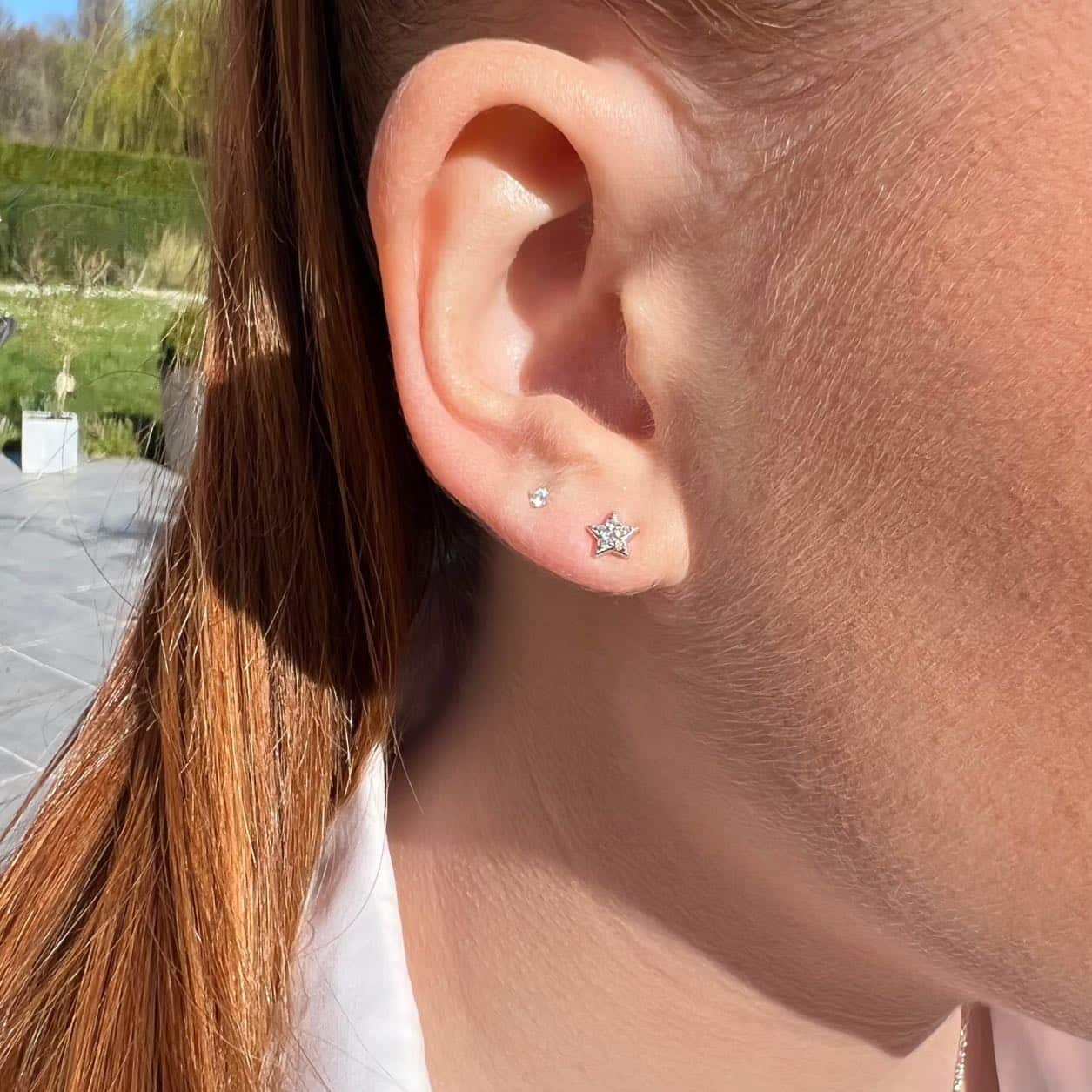 Boucles d'oreilles étoiles oxyde de zirconium