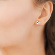 Boucles puces argent patte de chat