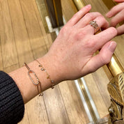 Bracelet plaqué or trèfle