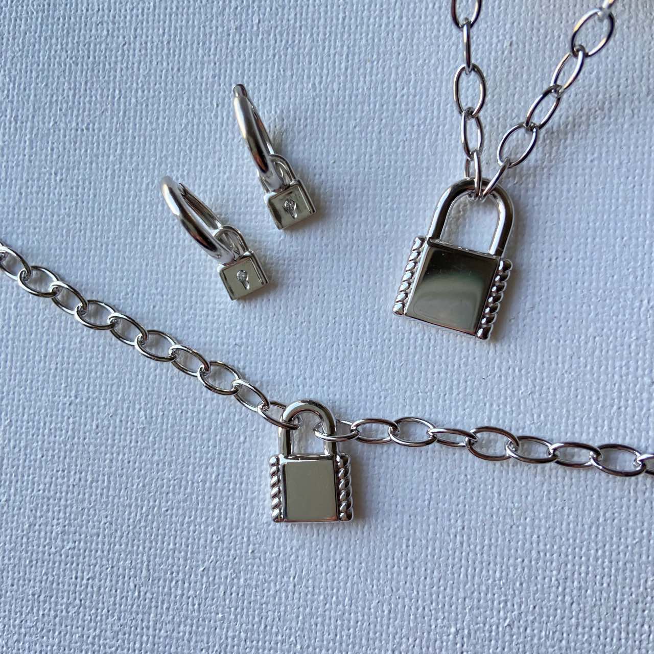 Bracelet argent cadenas