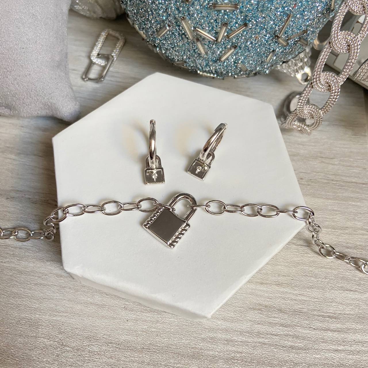 Bracelet argent cadenas