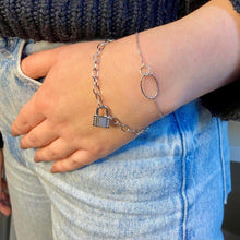 Les Bijoux chics Bracelet cadenas argent
