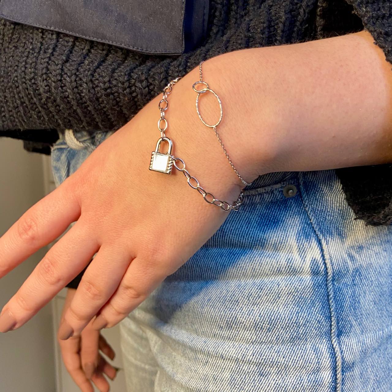 Bracelet argent rhodié