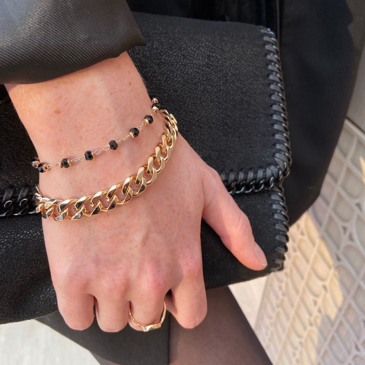 Bracelet plaqué or fantaisie