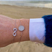 Bracelet argent avec zirconium