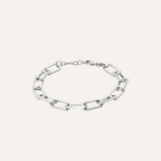Bracelet argent maillons rectangles