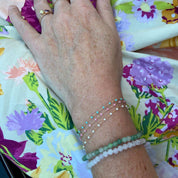 bracelet perles miyuli rose vert blanc