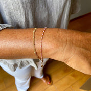 Bracelet perles de miyuki roses